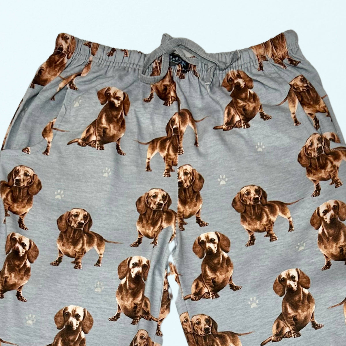 Pantalón de pijama unisex de mezcla de algodón con estampado de perros salchicha