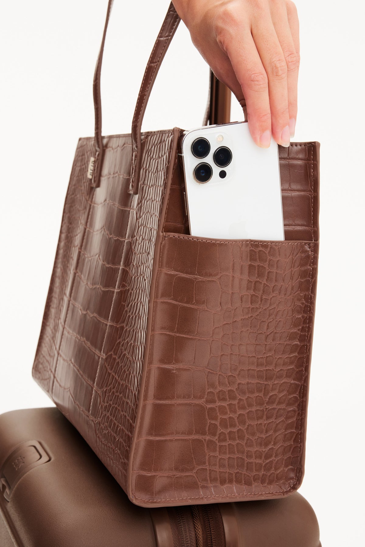 El bolso tote de trabajo en Maple Croc