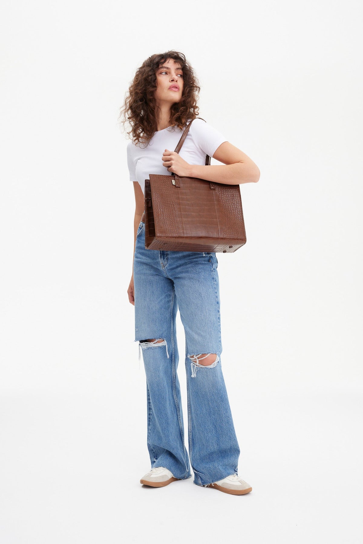 El bolso tote de trabajo en Maple Croc