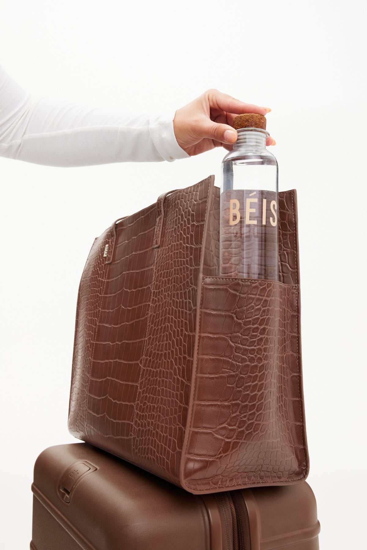 El bolso tote grande en Maple Croc