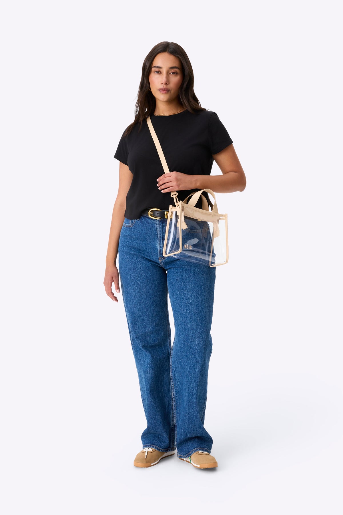 La Stadium Crossbody in Beige