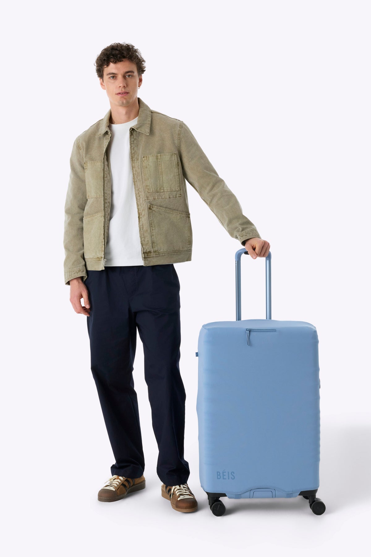 La cover per trolley ibrido da stiva in dusty blue
