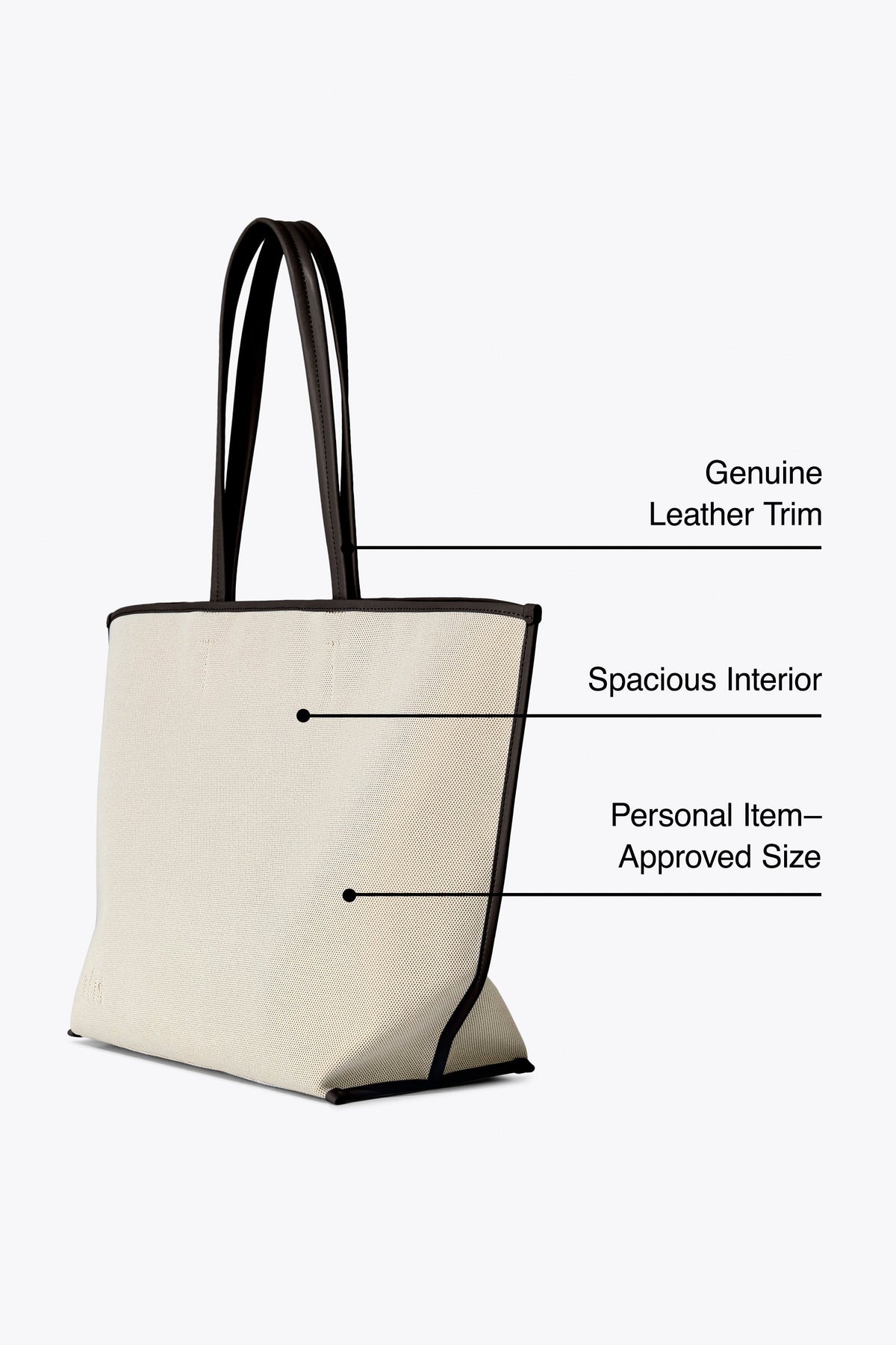 Die Canvas- und Ledertasche in Espresso