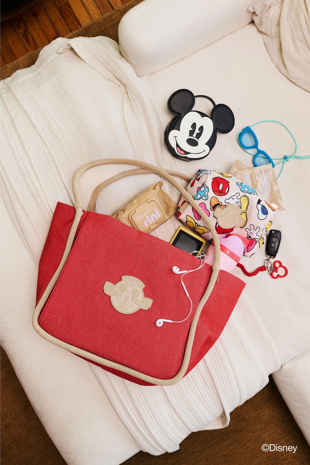 La Borsa Tote Disney in Red Jeans