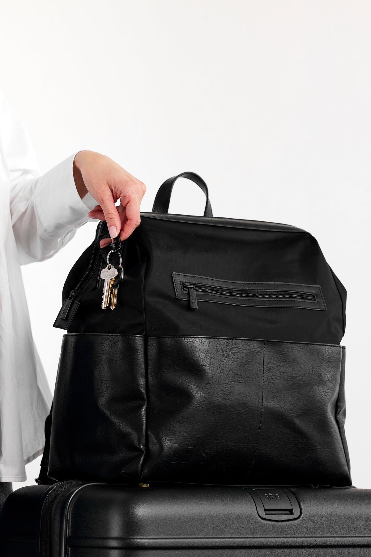 Der Wickelrucksack in Schwarz