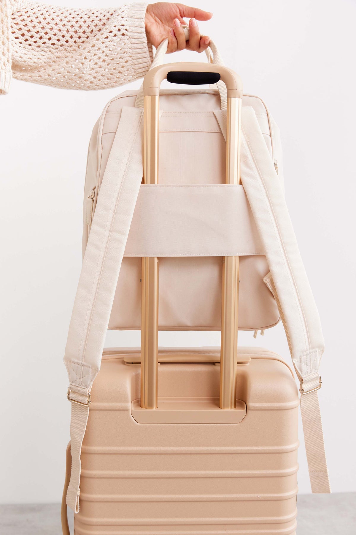 La mochila Expandable en beige
