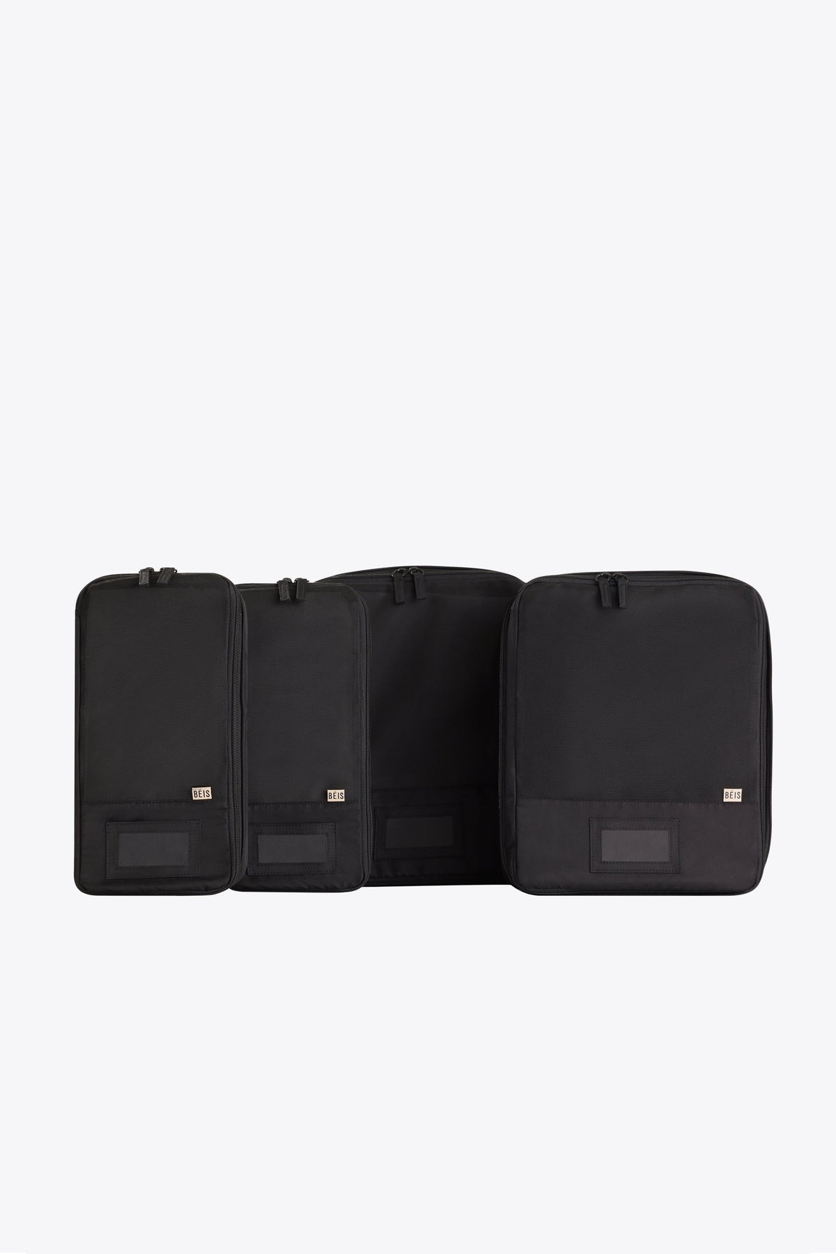 Set 4 cubi da viaggio compressione in nero