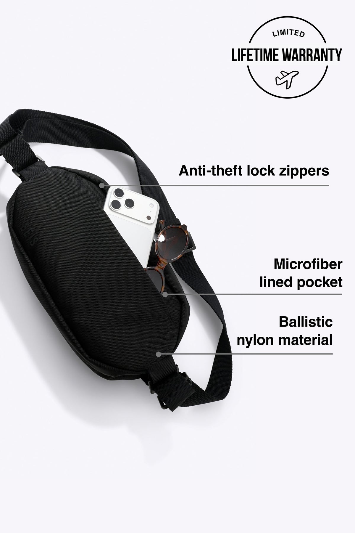 Die Pro Travel Sling in Schwarz