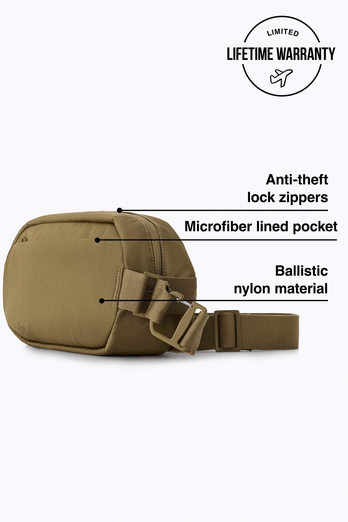 Le sac à bandoulière Pro Travel en kaki