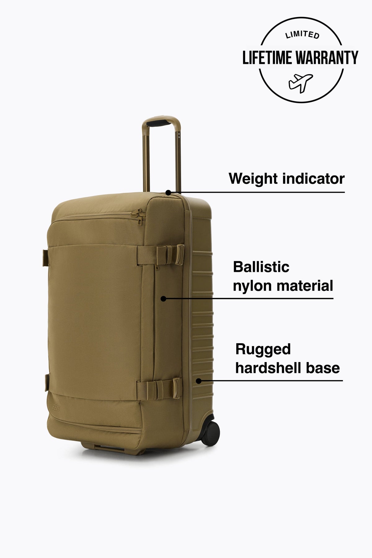 La bolsa de viaje Pro con ruedas para facturar en caqui
