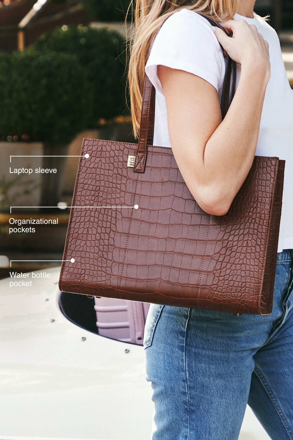 El bolso tote de trabajo en Maple Croc