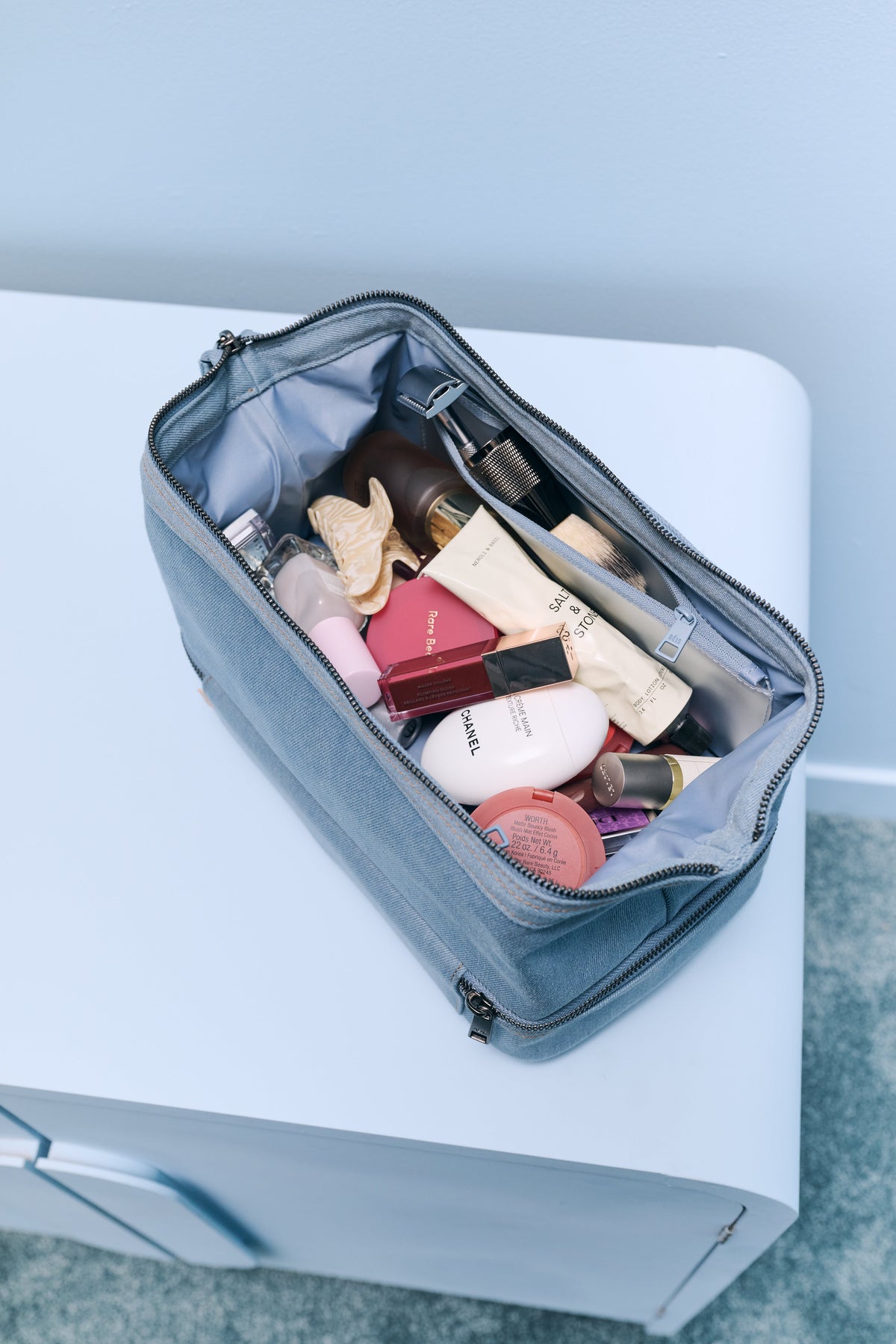 Gap x BÉIS Il beauty Dopp Kit in denim blu