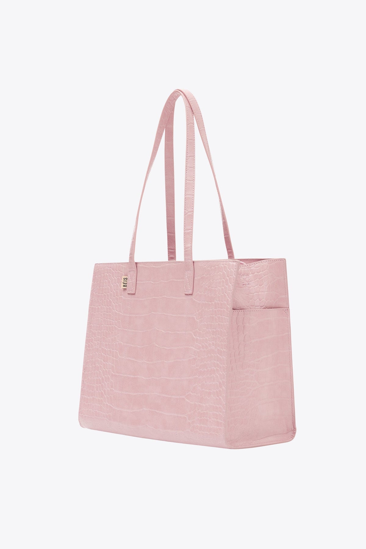 Le Work Tote en croco rose Atlas