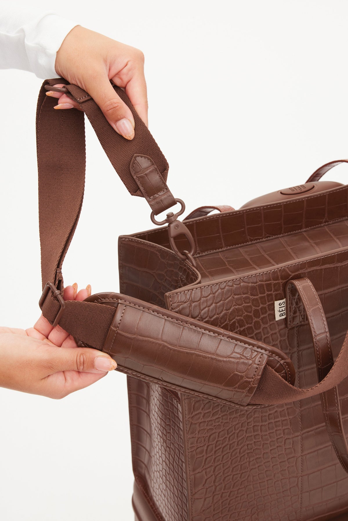El bolso tote grande en Maple Croc