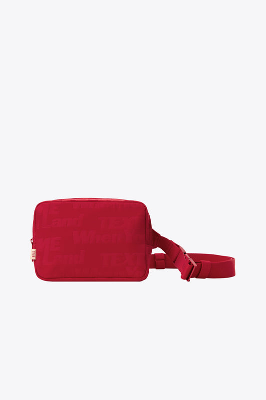 Le sac ceinture en rouge « Text Me »