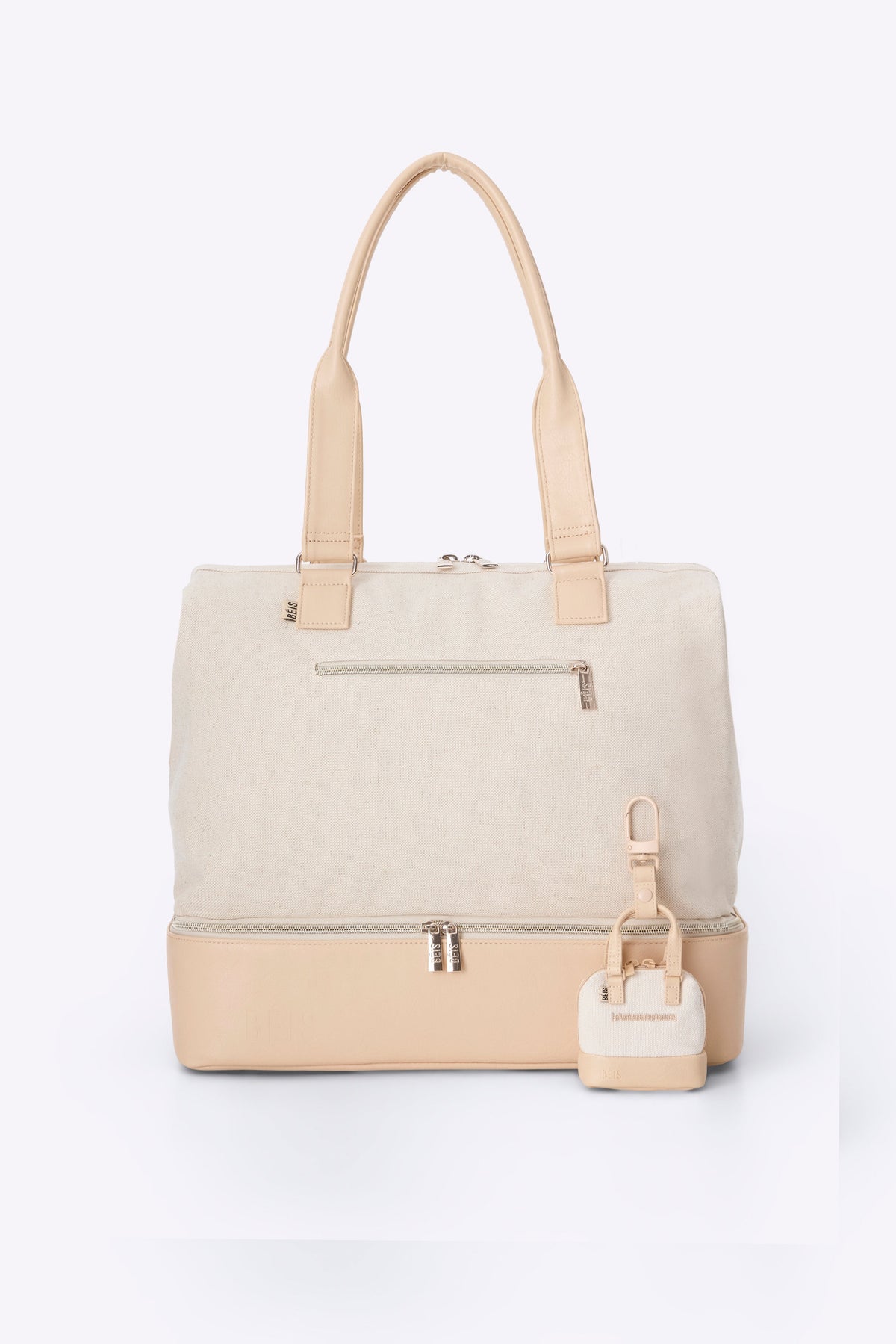 Der Micro Weekender Charm in Beige
