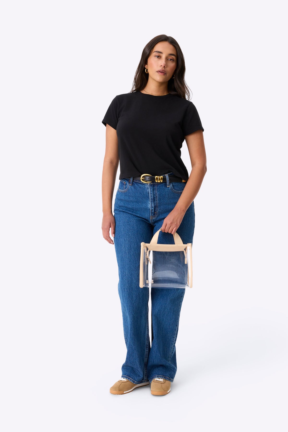 La Stadium Crossbody in Beige