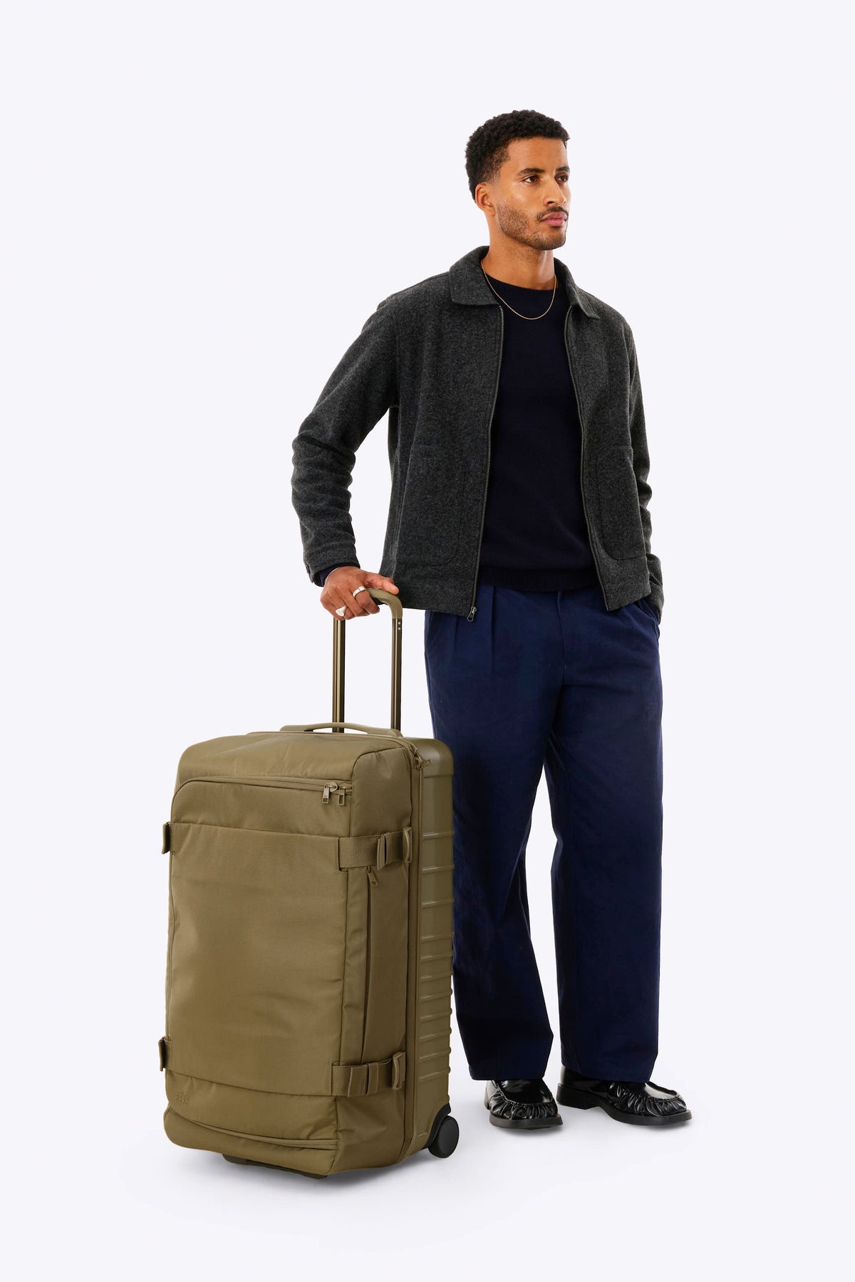 La bolsa de viaje Pro con ruedas para facturar en caqui