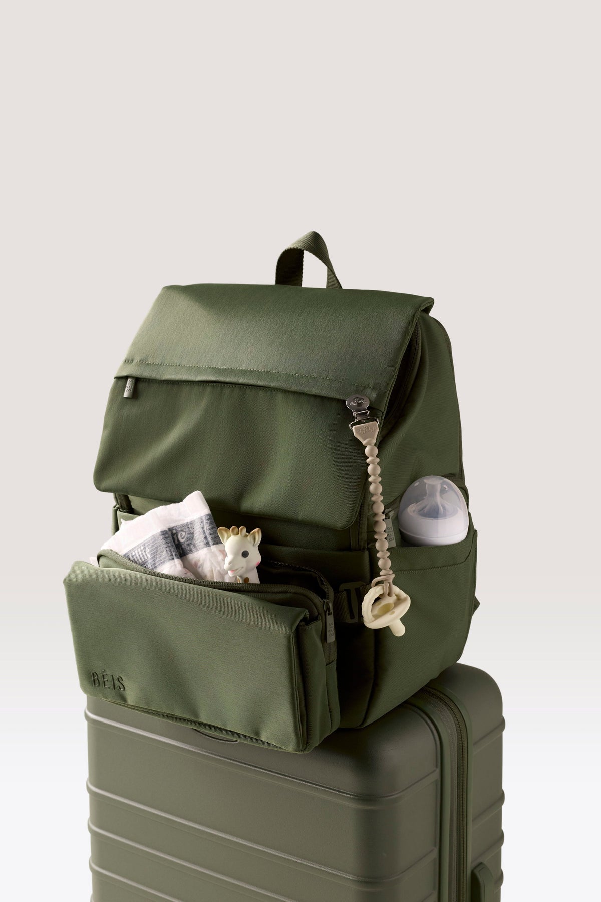Le sac à dos à langer ultime en vert olive