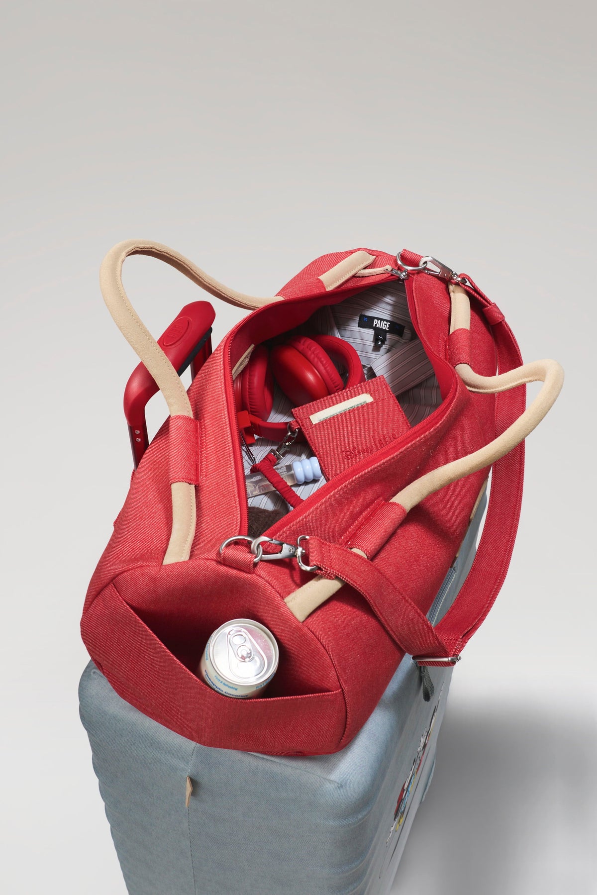 La bolsa de viaje grande Disney en vaquero rojo