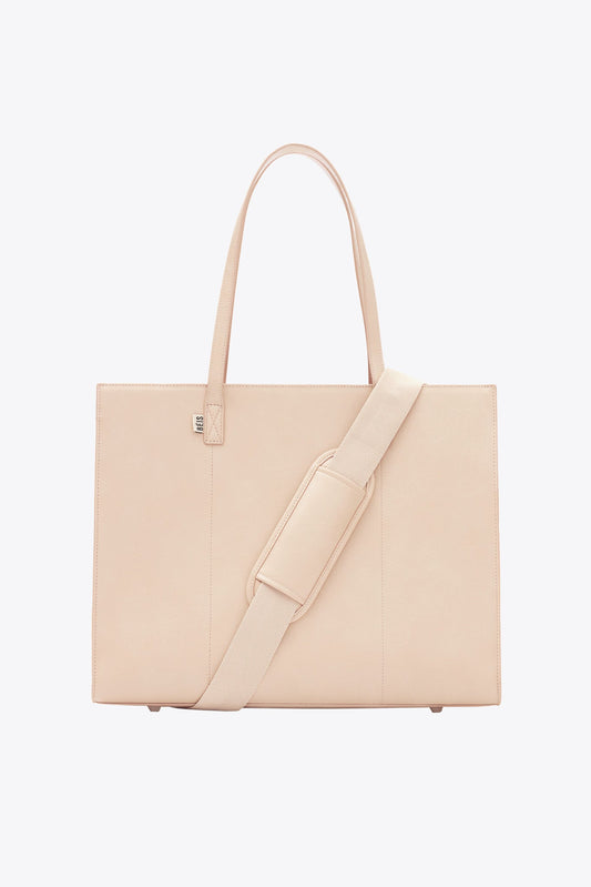 El bolso grande de trabajo en beige