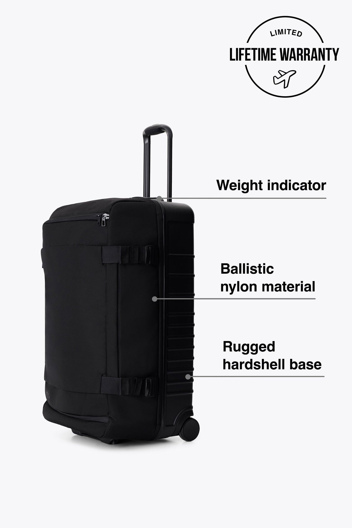 Le sac de voyage à roulettes Pro Check-In en noir