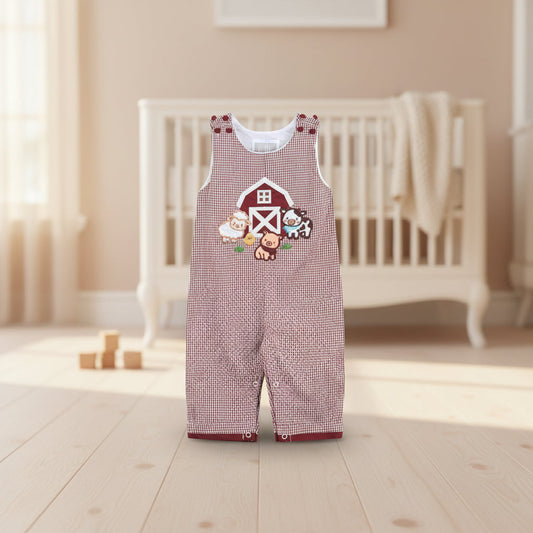 Red and Cream Gingham Farm Longalls