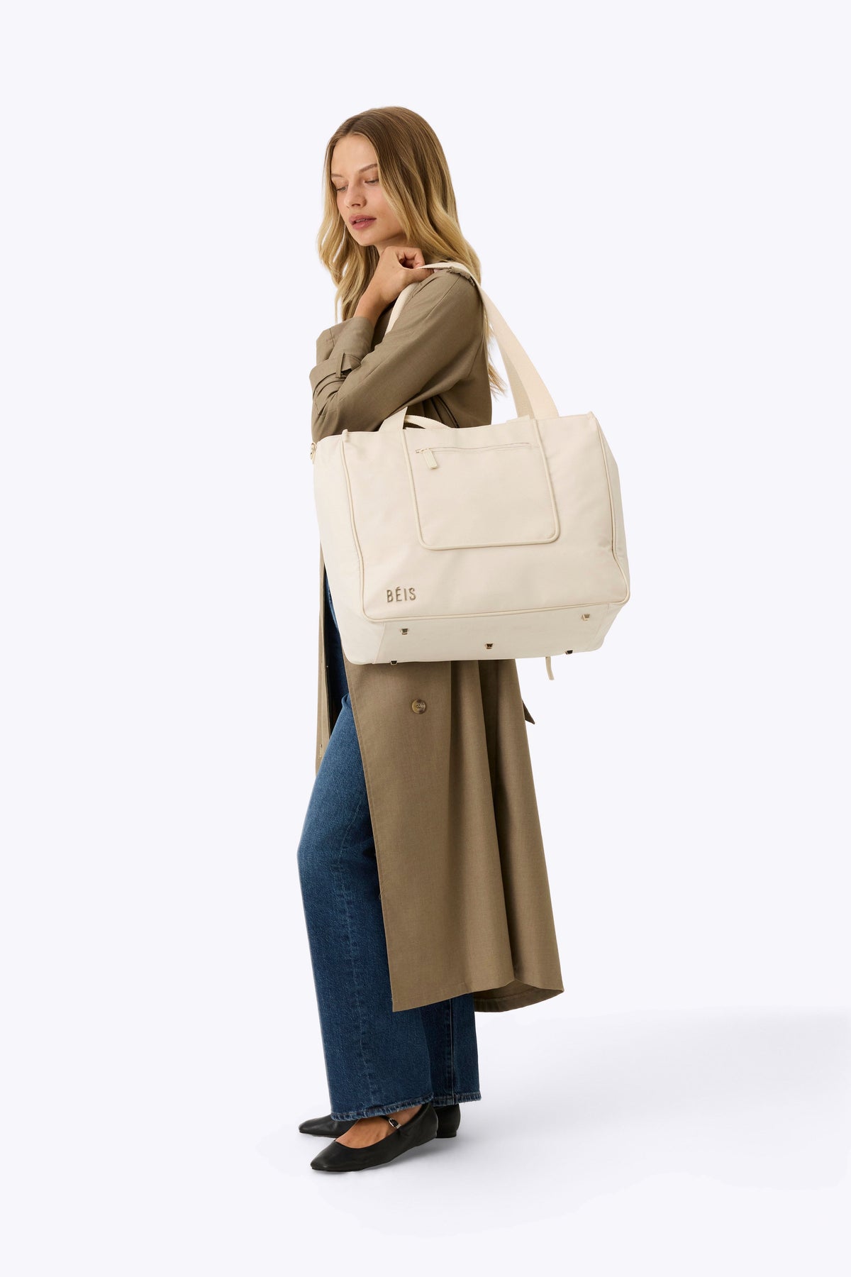 El bolso tote East To West en beige