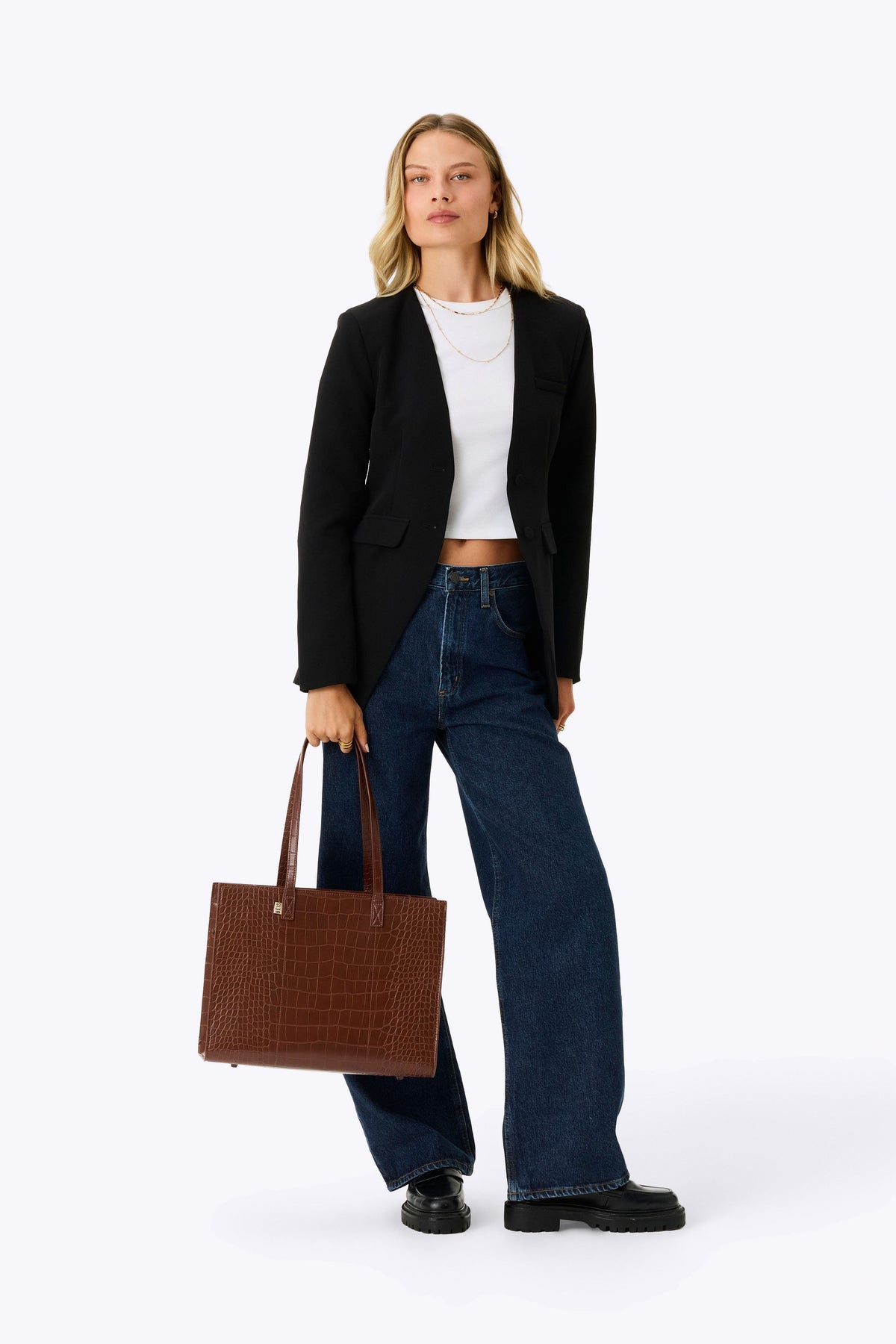 El bolso tote de trabajo en Maple Croc
