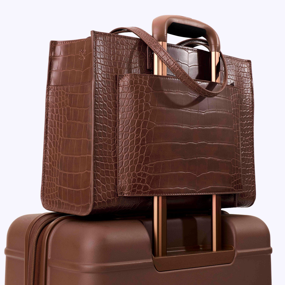 El bolso tote de trabajo en Maple Croc